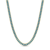 Emerald Turquoise Tennis Necklace