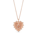 Personalized Starburst Pave Initial Charm Necklace