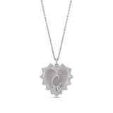 Personalized Starburst Pave Initial Charm Necklace