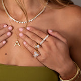 Two Finger Pear Shape Ring