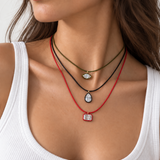 Color Cord Pendant Necklace