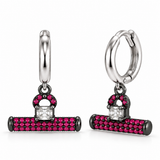 Pave T Bar Earrings