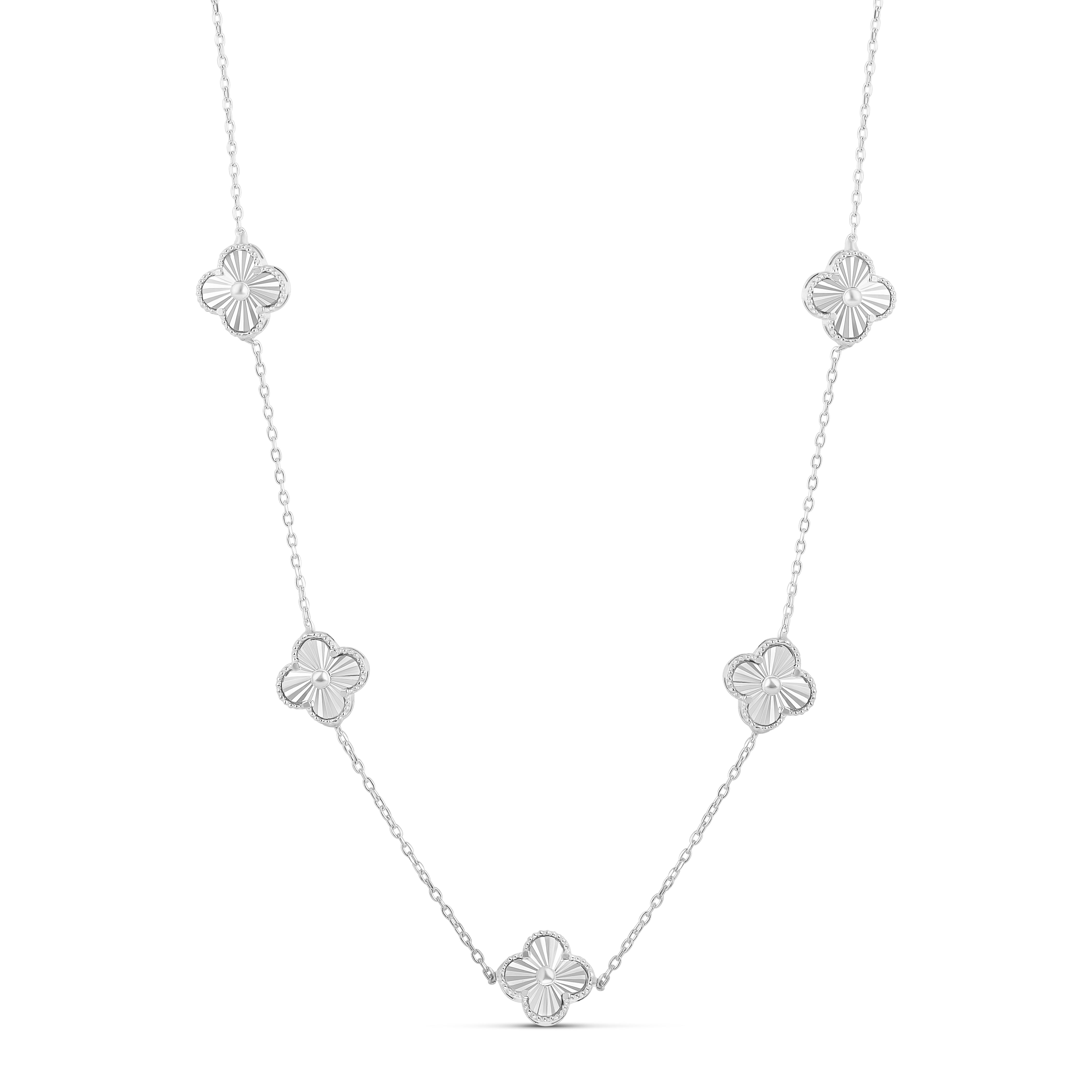 Multi Fluted Small Flower Necklace