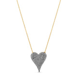 Large Pave Heart Necklace