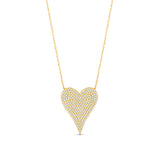 Large Pave Heart Necklace