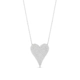 Large Pave Heart Necklace