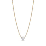 Fancy Heart Gold Tennis Necklace