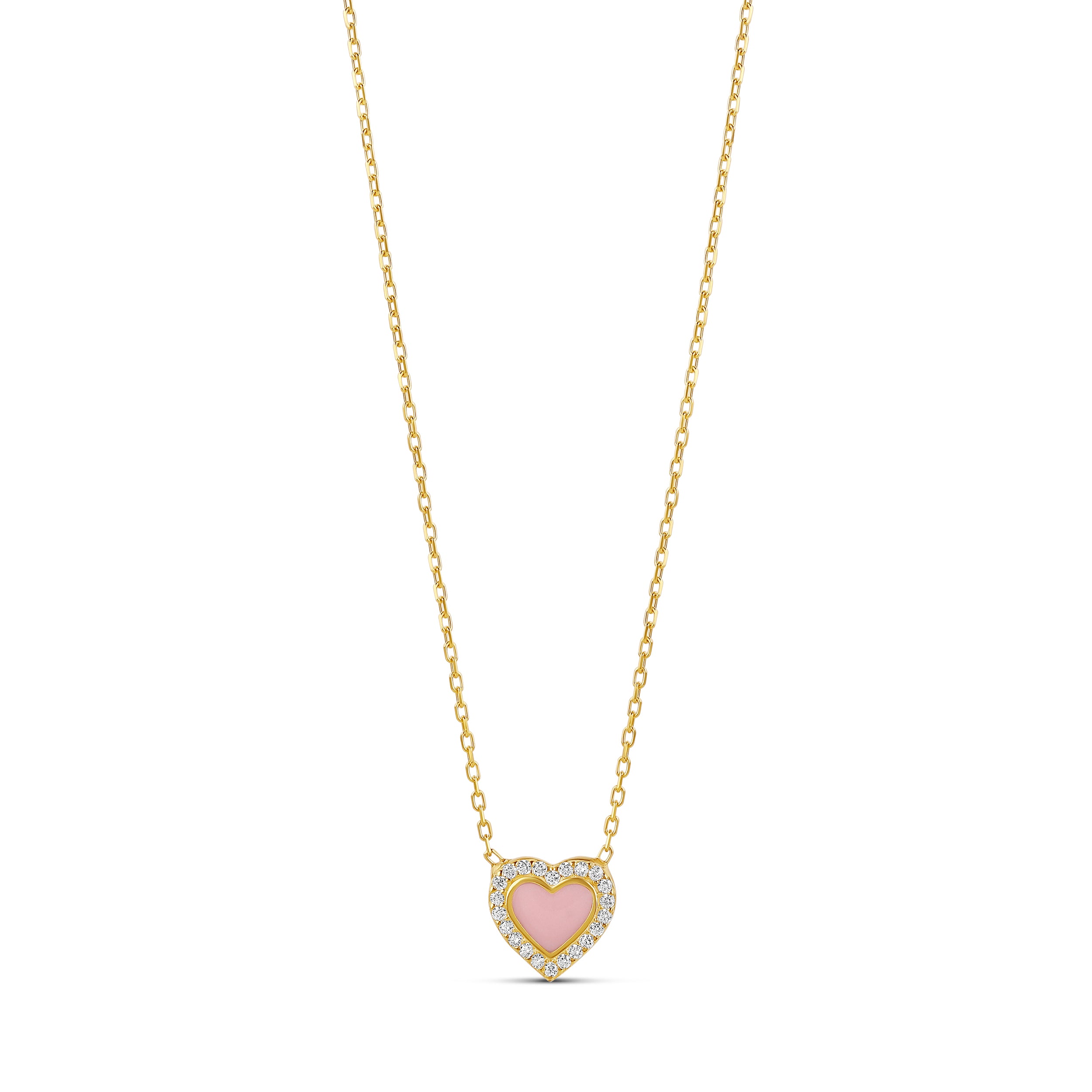Enamel & Pave Mini Heart