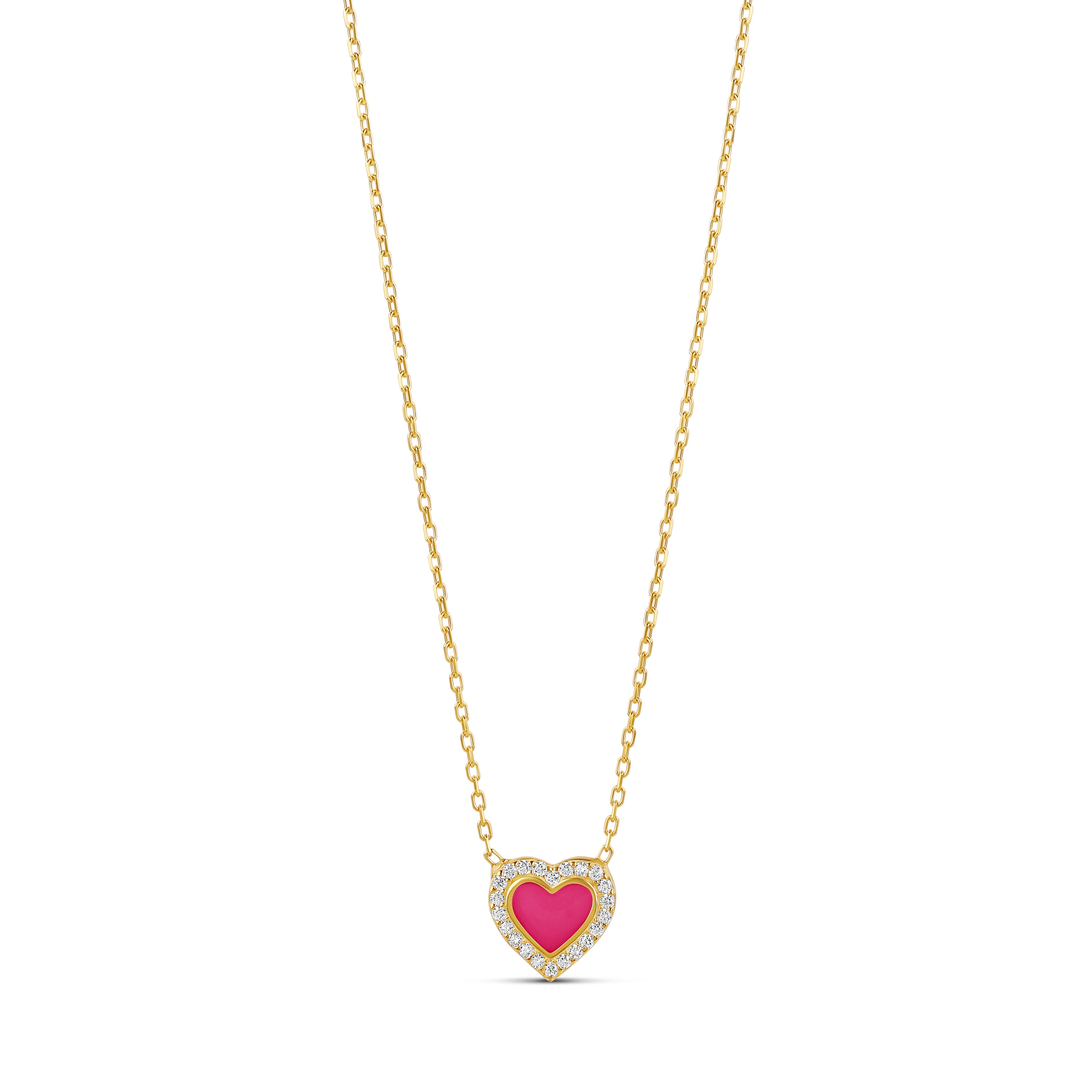 Enamel & Pave Mini Heart