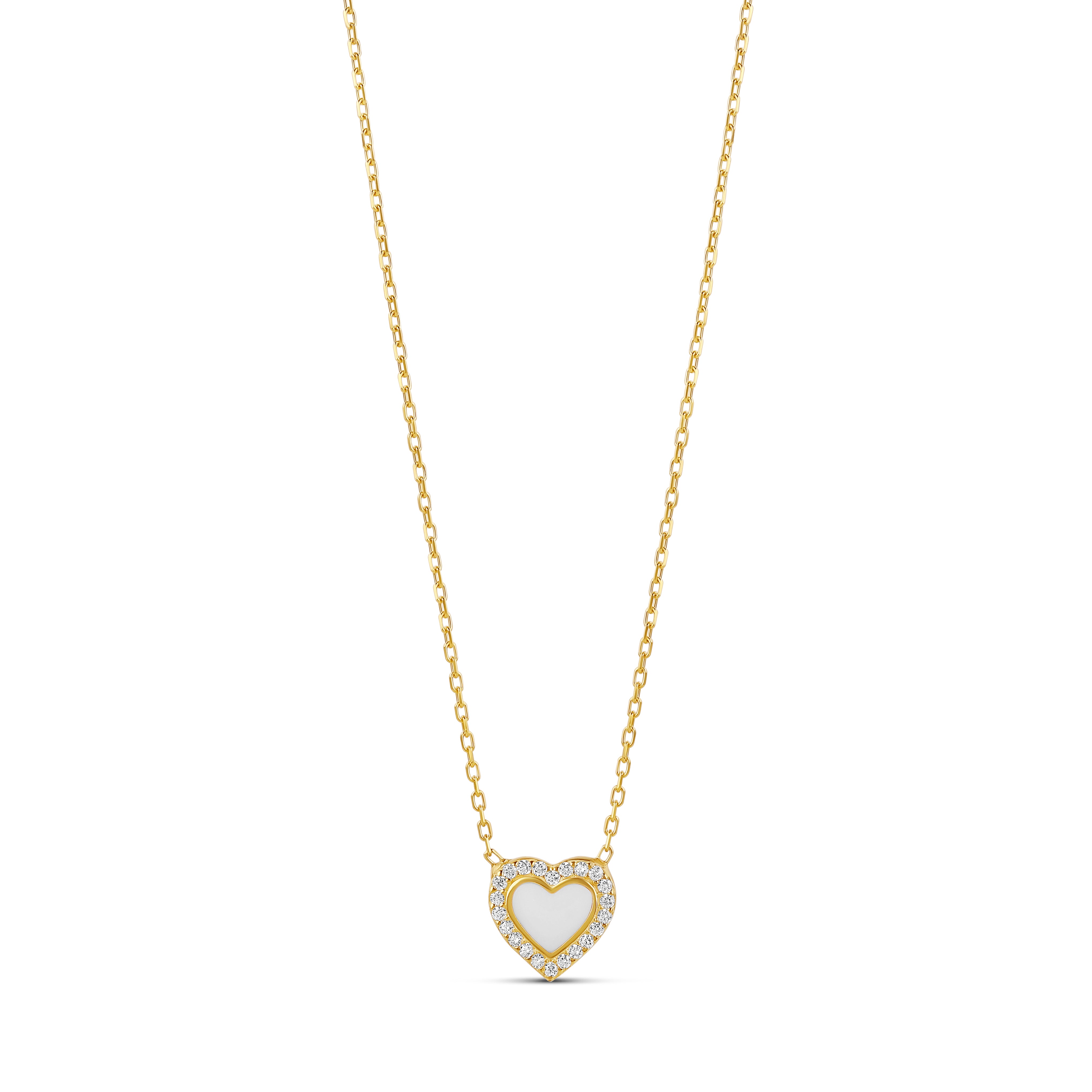 Enamel & Pave Mini Heart