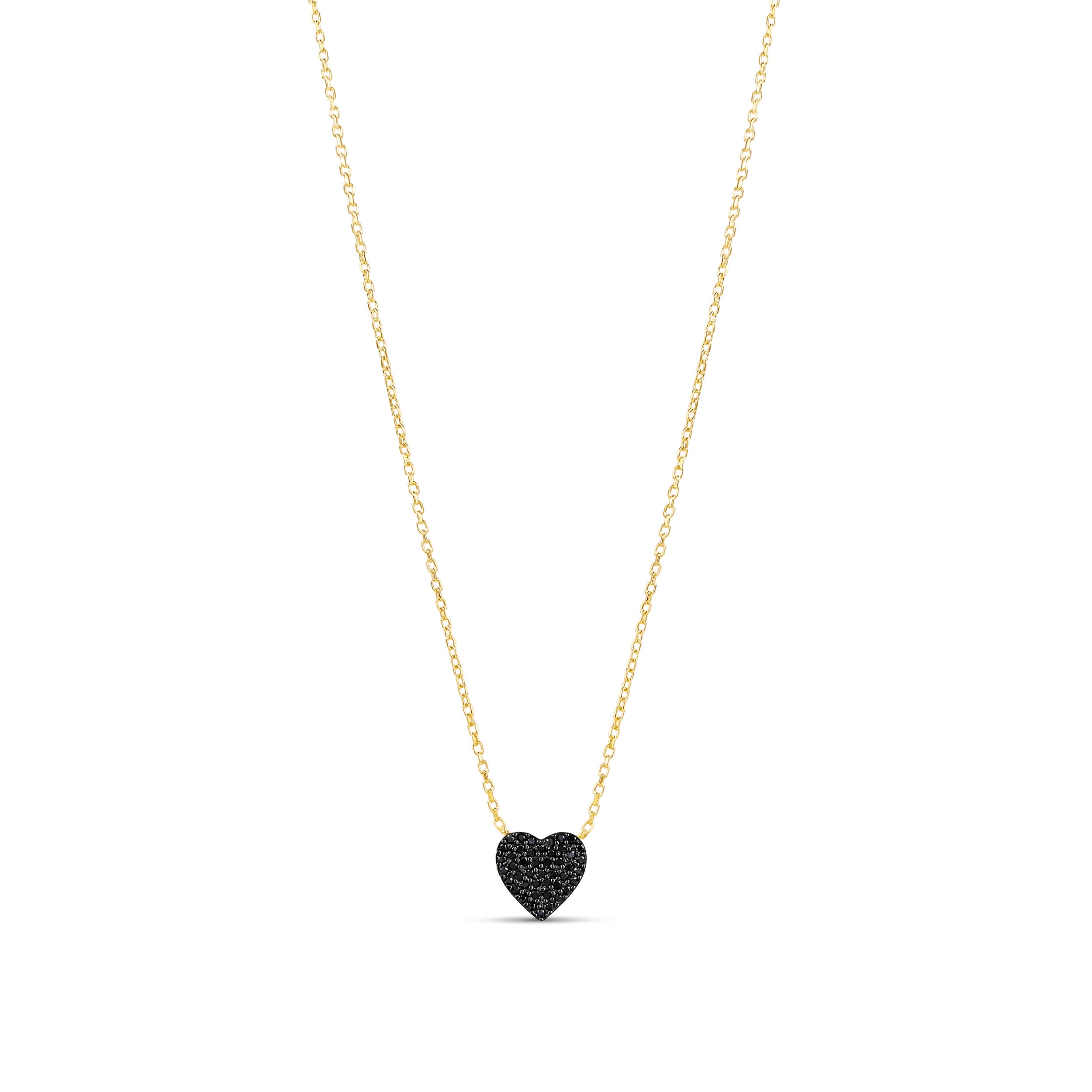 Mini Pave Heart Necklace