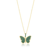 Pave Butterfly Necklace