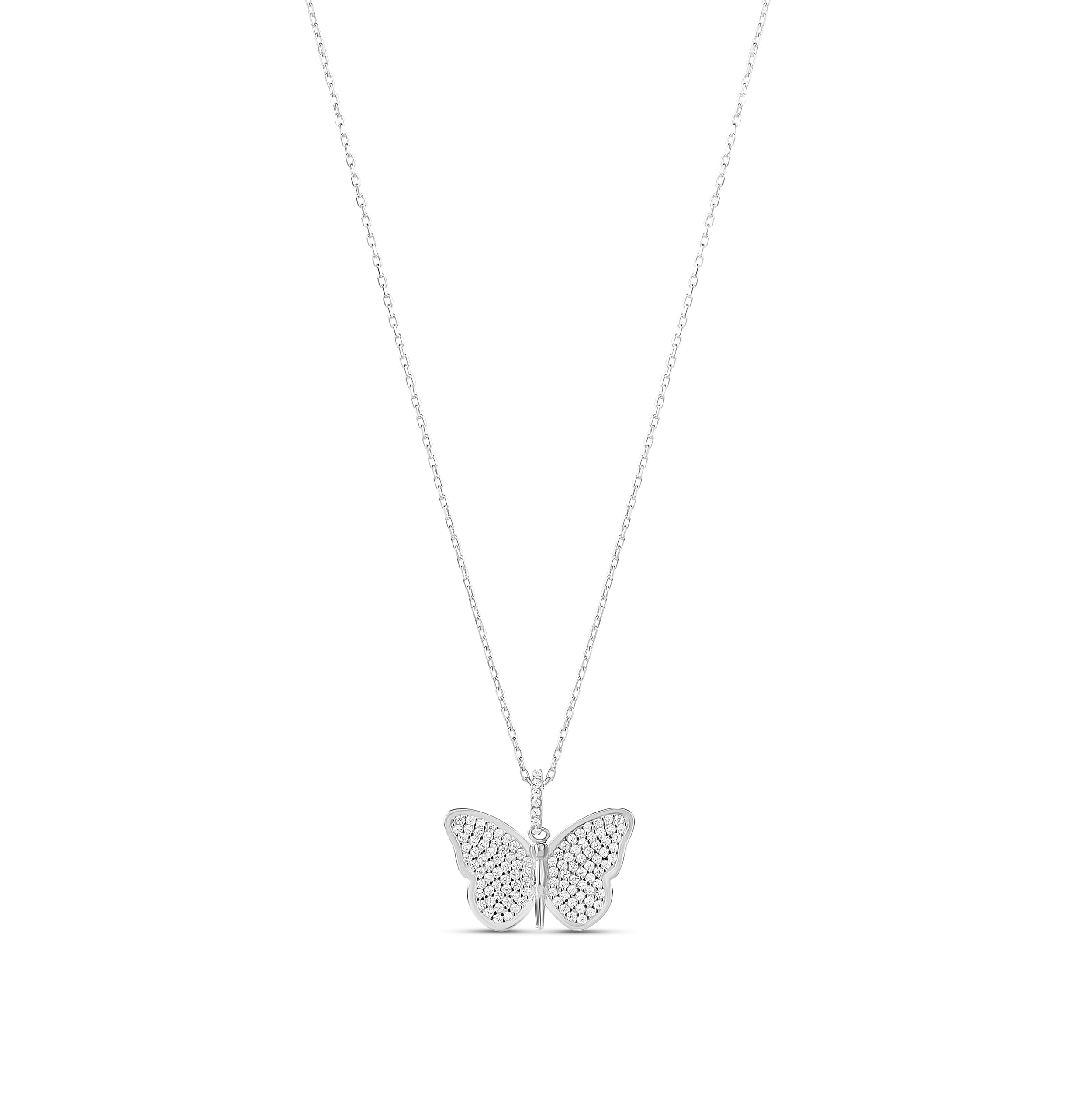 Pave Butterfly Necklace