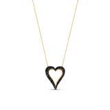 Pave Cutout Wide Heart Necklace