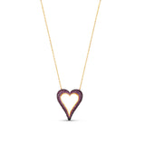 Pave Cutout Wide Heart Necklace