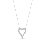 Pave Cutout Wide Heart Necklace