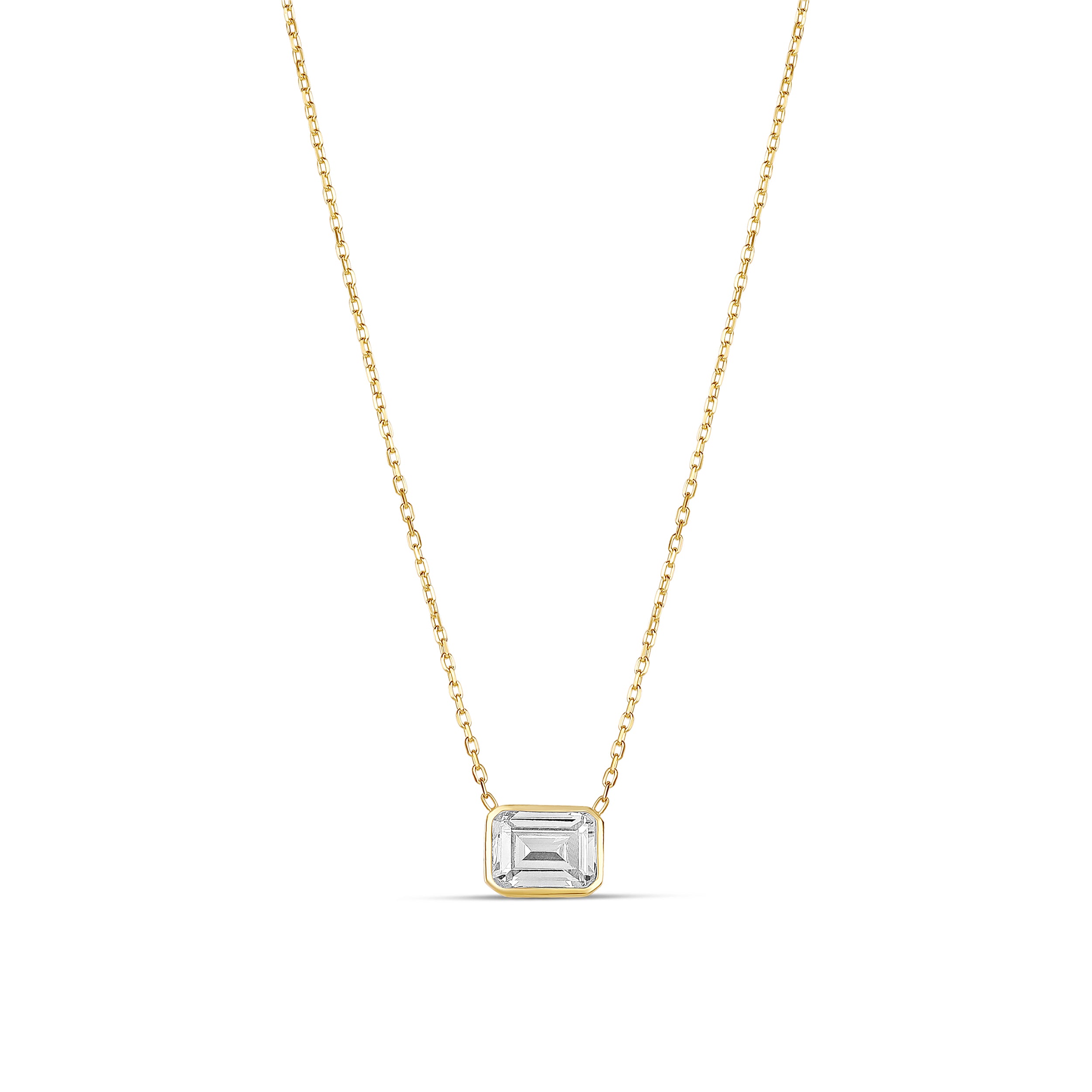 Mini Bezel Solitaire Necklace