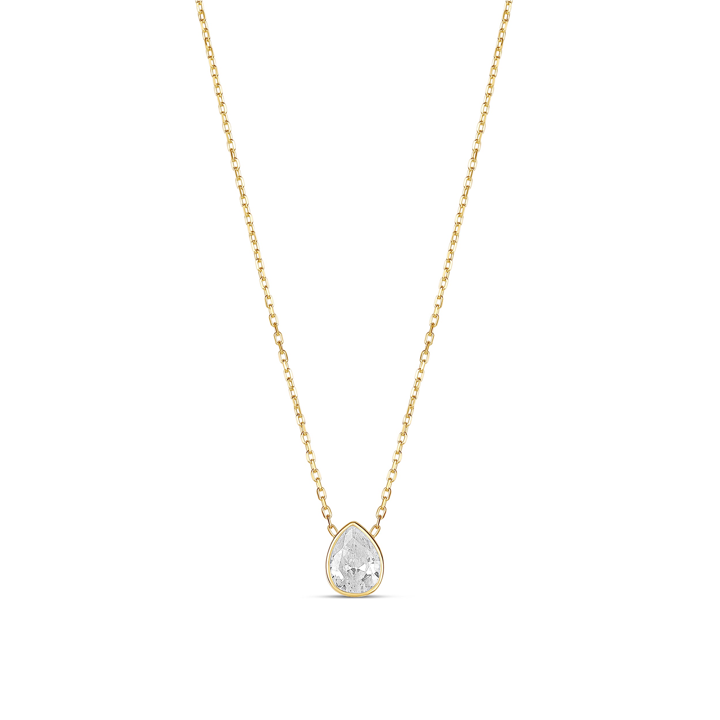 Mini Bezel Solitaire Necklace