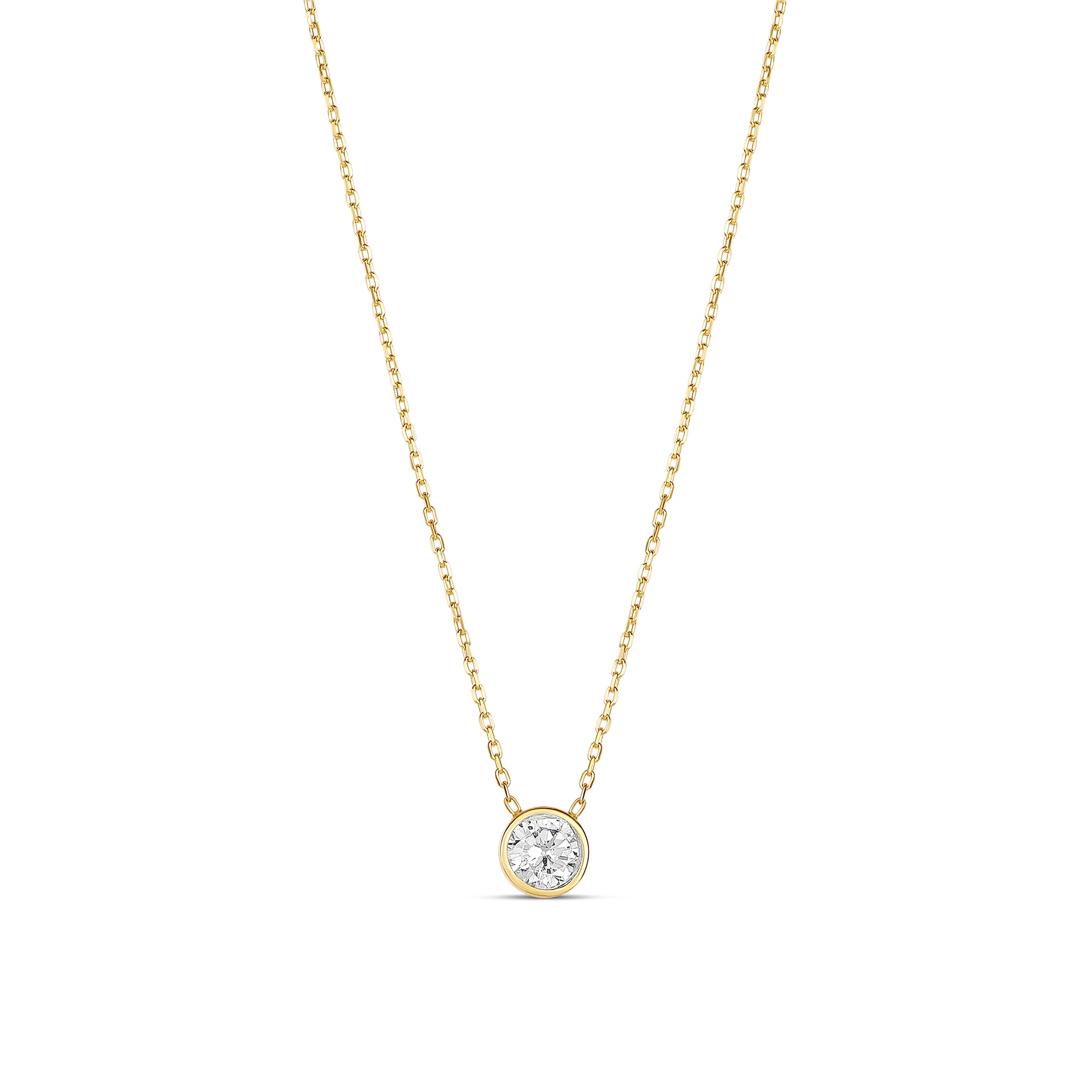 Mini Bezel Solitaire Necklace