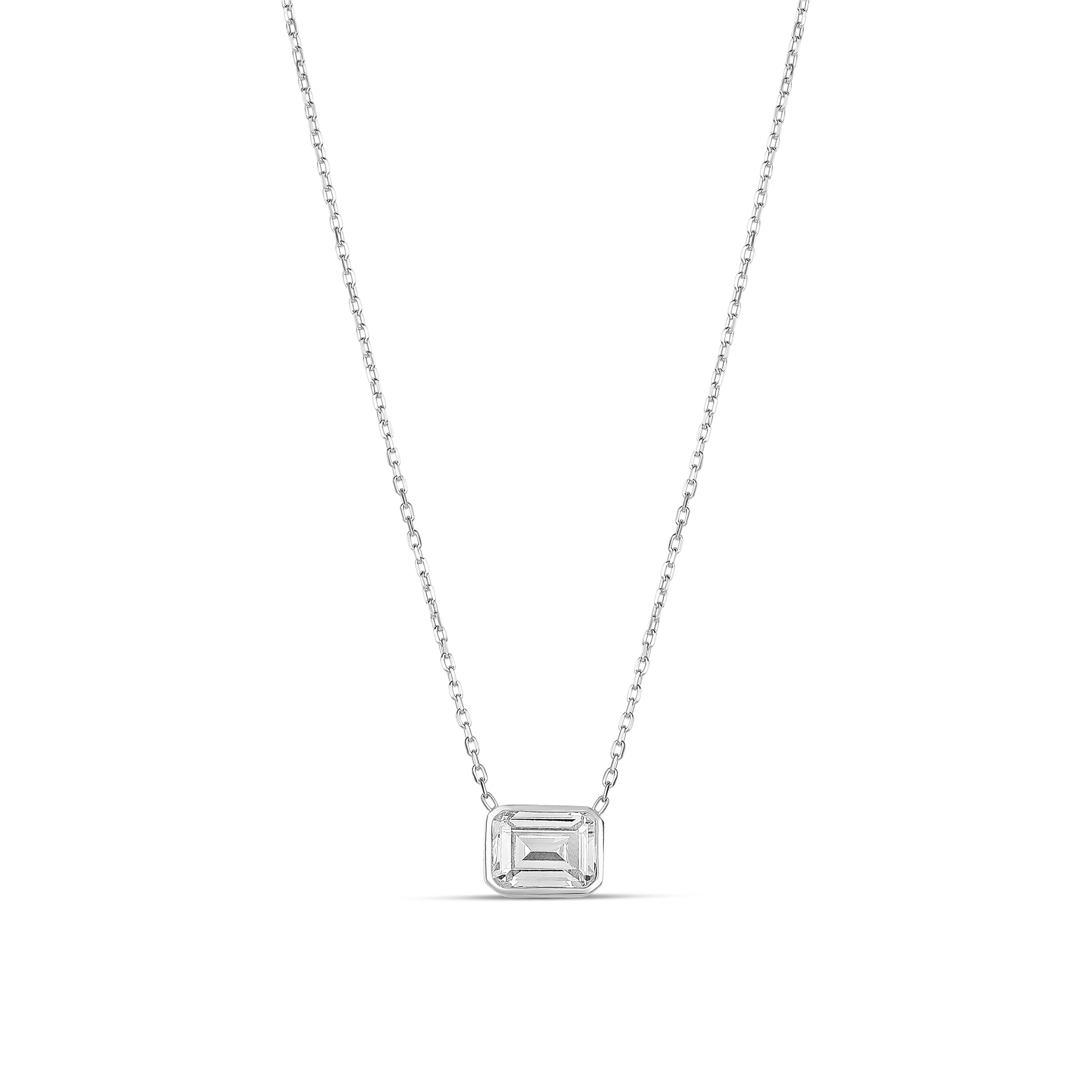 Mini Bezel Solitaire Necklace