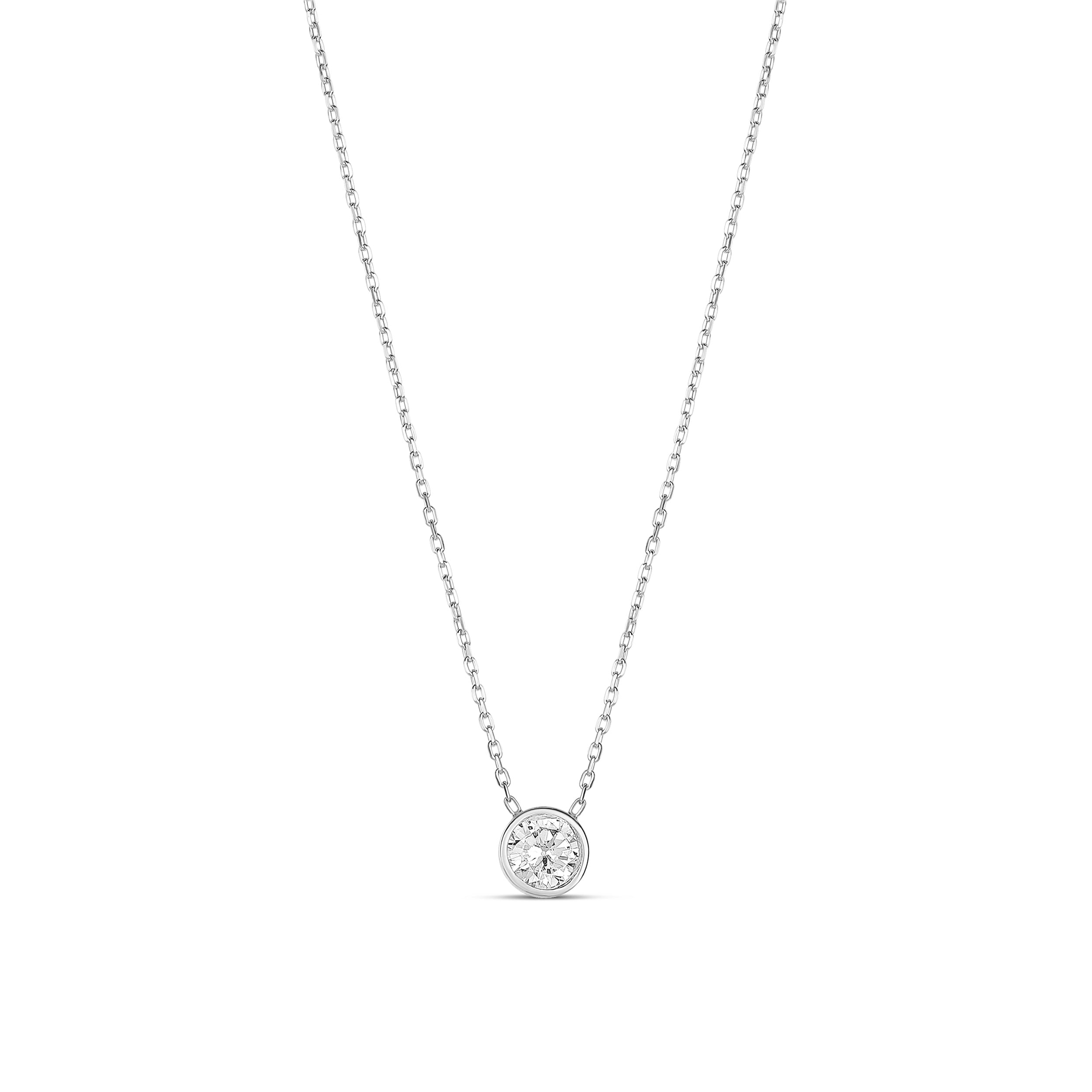 Mini Bezel Solitaire Necklace