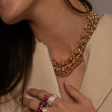 Oval Link Knotted Chain Necklace