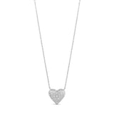 Scattered Stone Puffy Heart Necklace