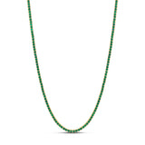 Classic Emerald 2mm Tennis Necklace