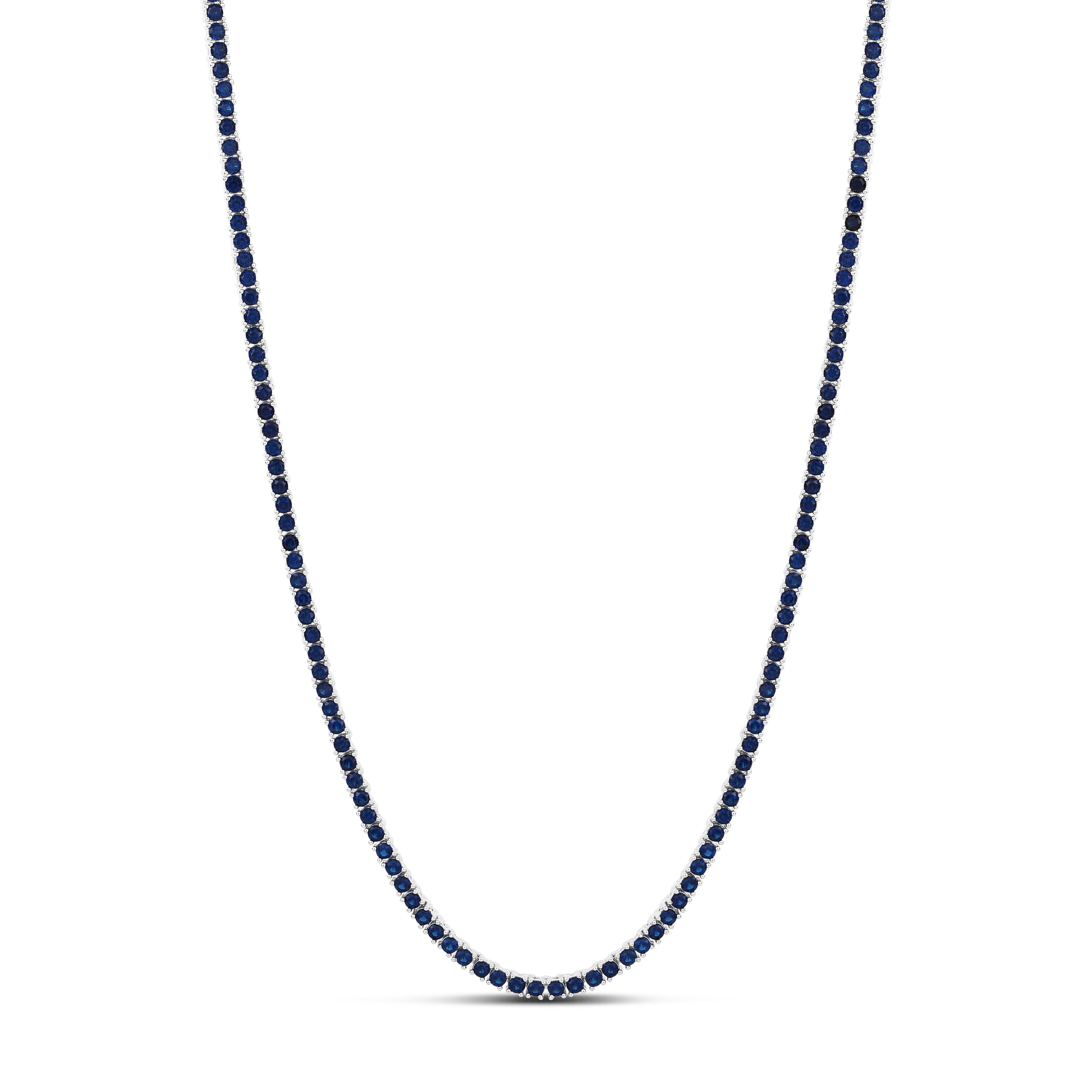 Classic Sapphire 2mm Tennis Necklace