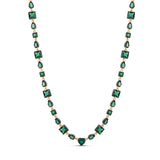 Multi Shape Black Rhodium Necklace