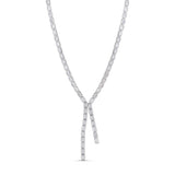 Bezel Set Emerald Y Necklace