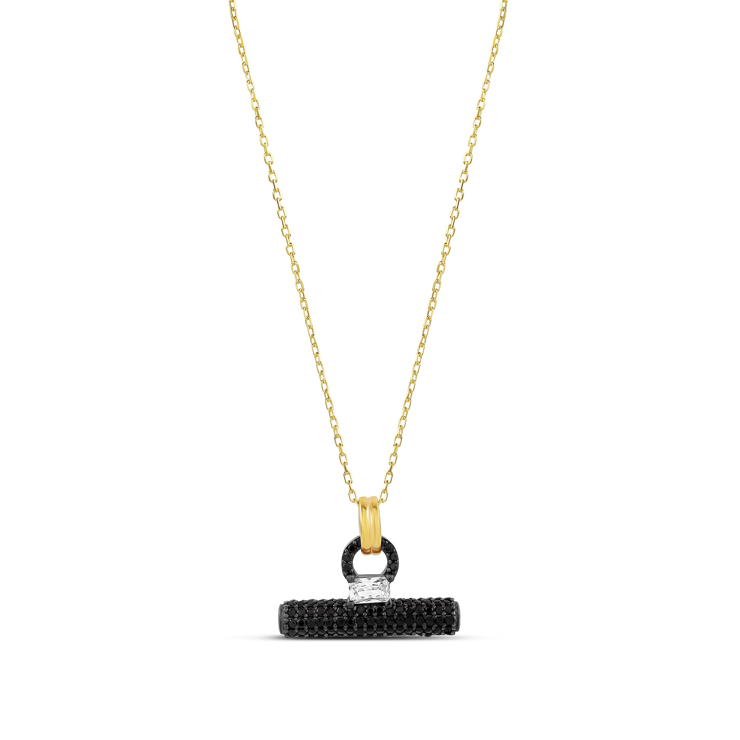 Pave T Bar Necklace