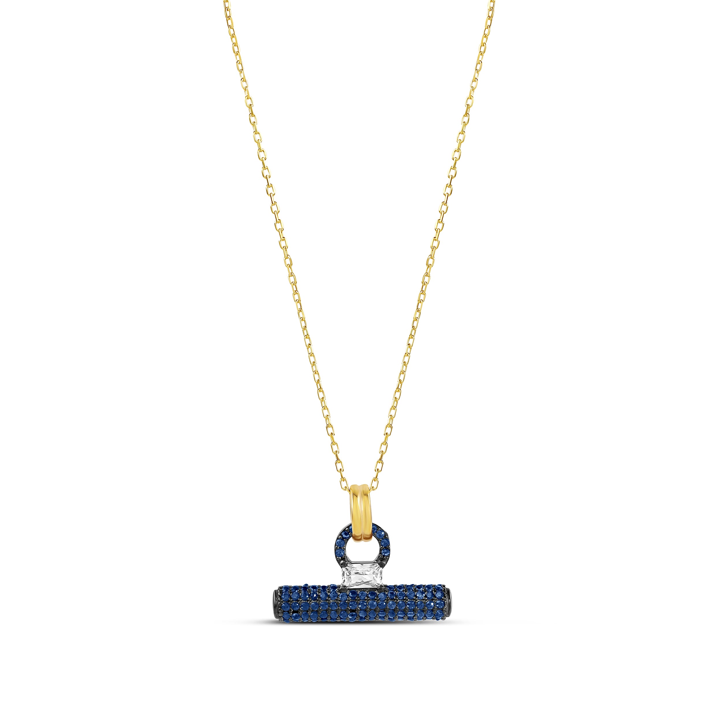 Pave T Bar Necklace