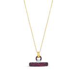 Pave T Bar Necklace