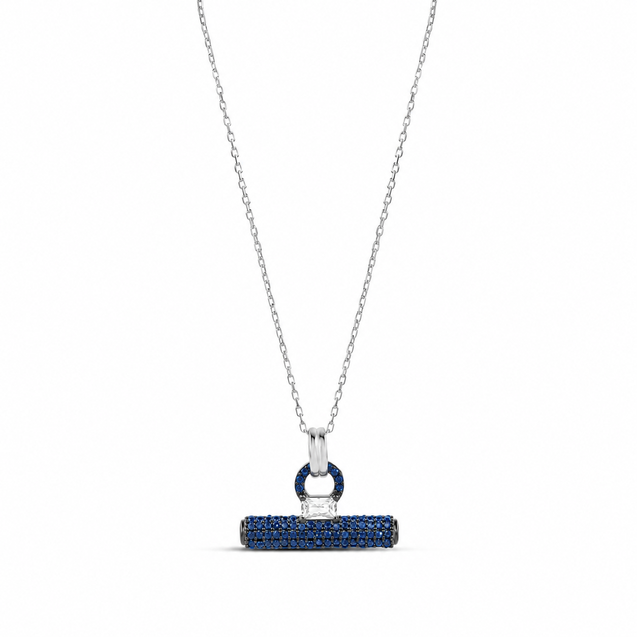 Pave T Bar Necklace