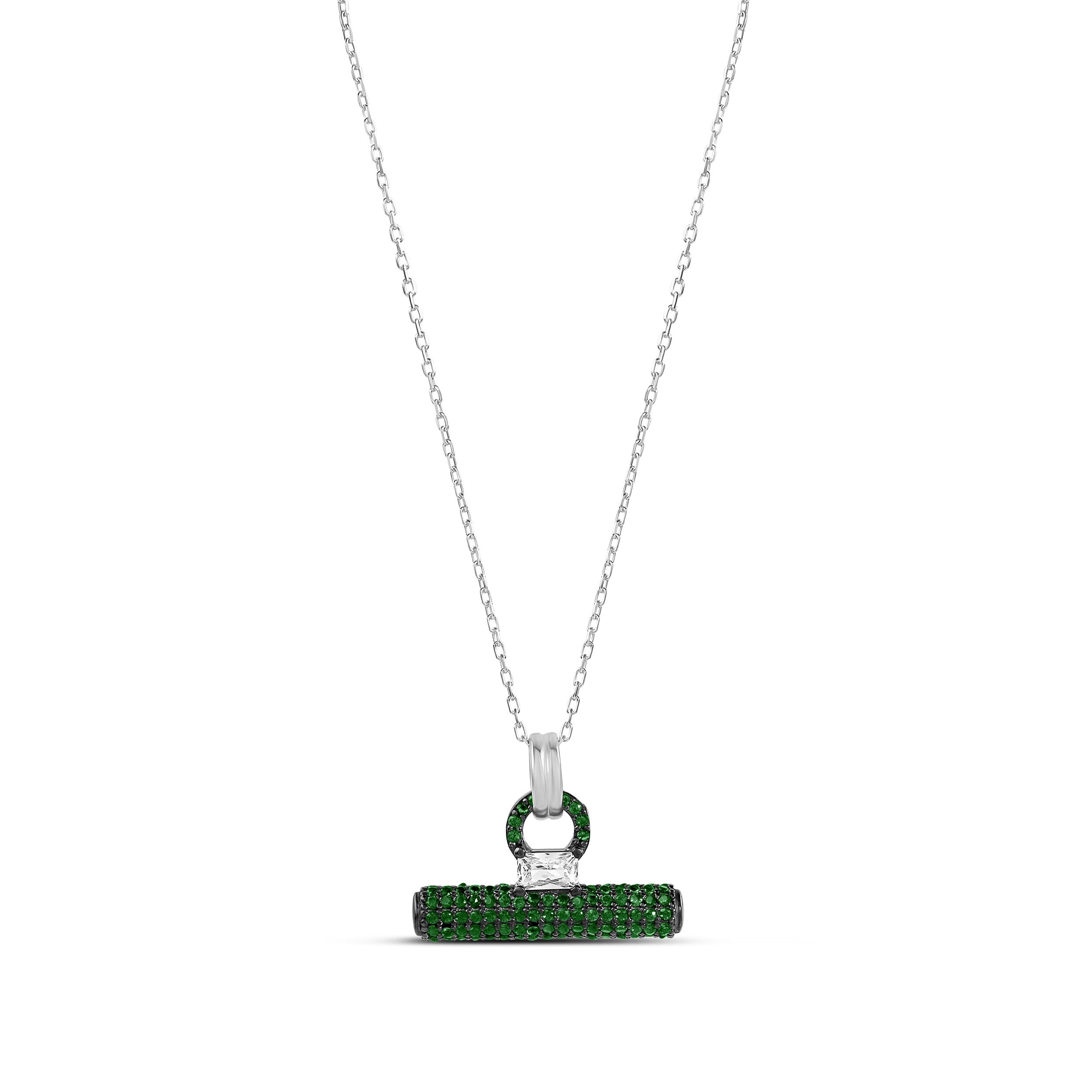 Pave T Bar Necklace
