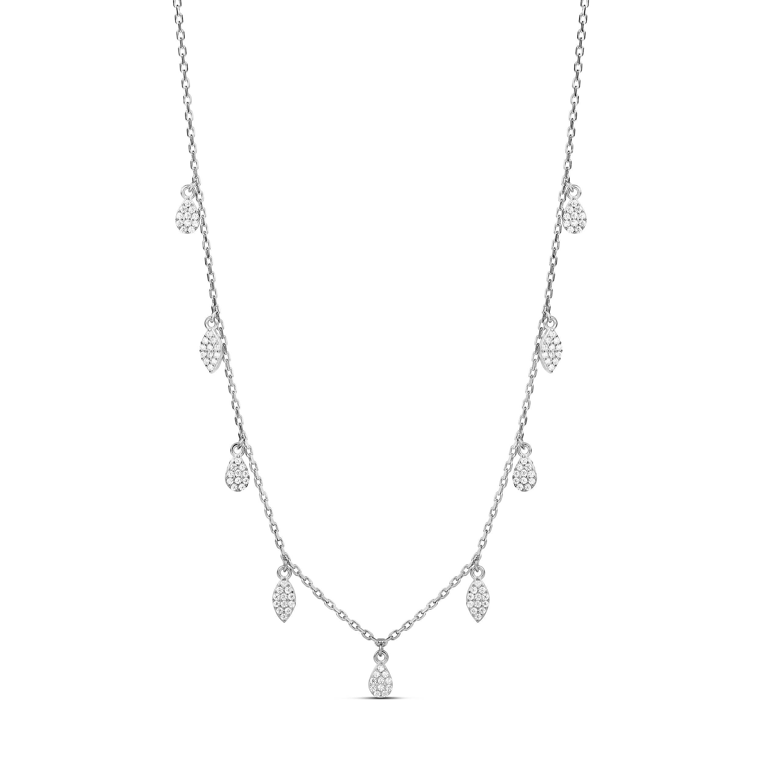 Pave Drop Layering Necklace