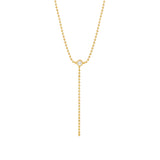 Beaded Ball Chain Lariat
