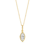 Victorian Style Marquise Pendant Necklace
