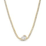 Floating Pear Tennis Necklace