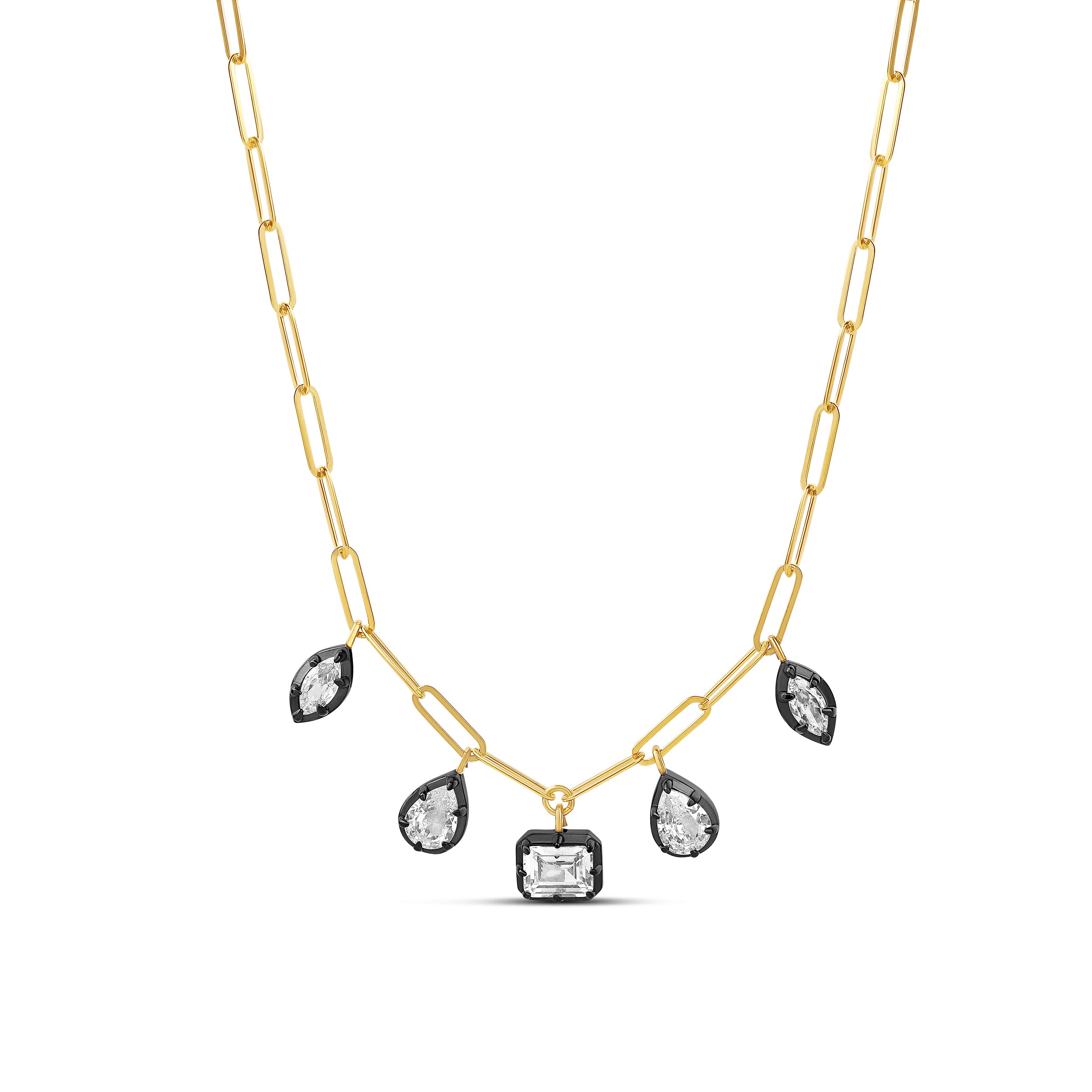 Mix Shape on a Paperclip Necklace