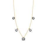 Mix Shape on a Beaded Ball Chain Necklace