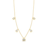 Mix Shape on a Beaded Ball Chain Necklace