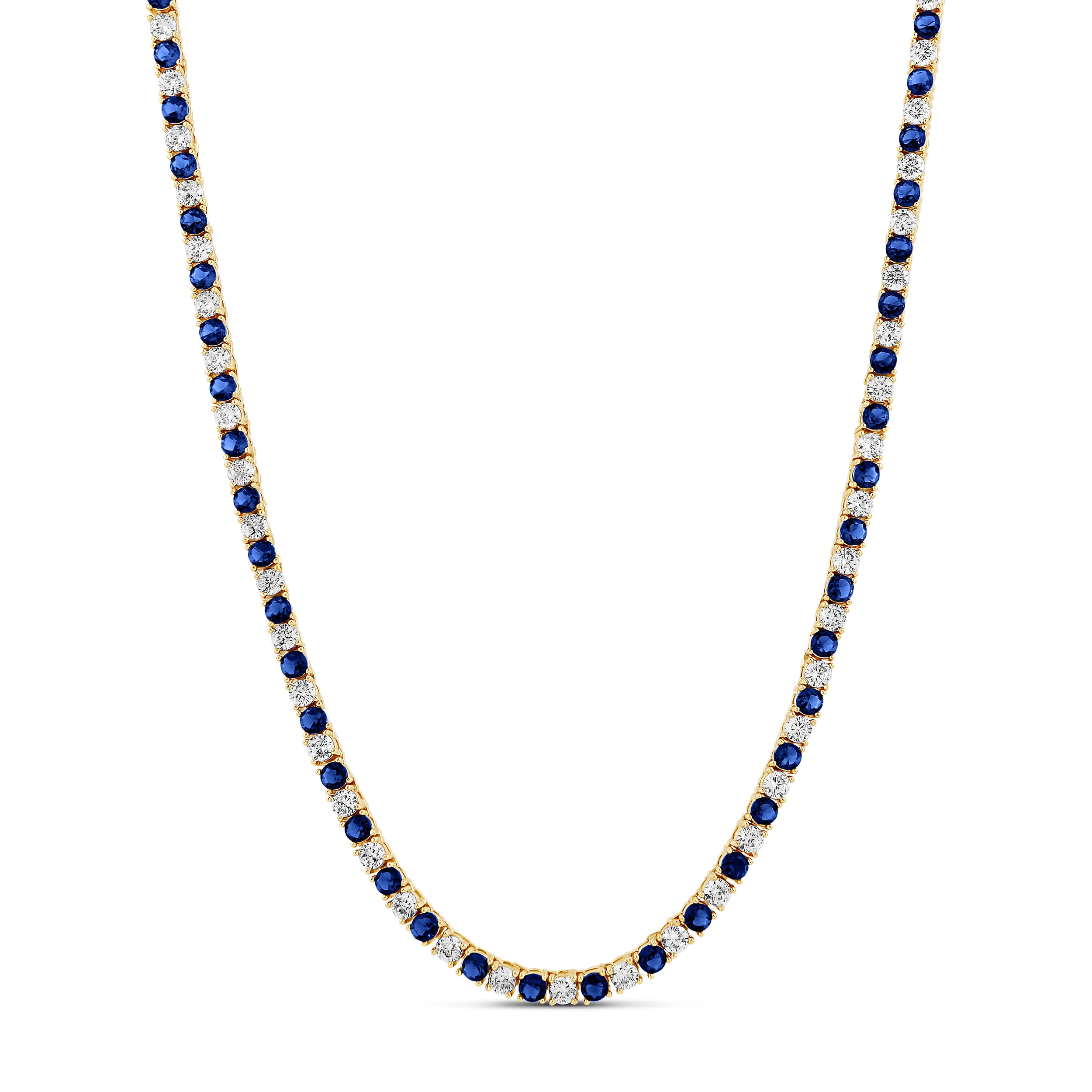 Alternating Color Tennis Necklace