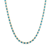 Alternating Color Tennis Necklace