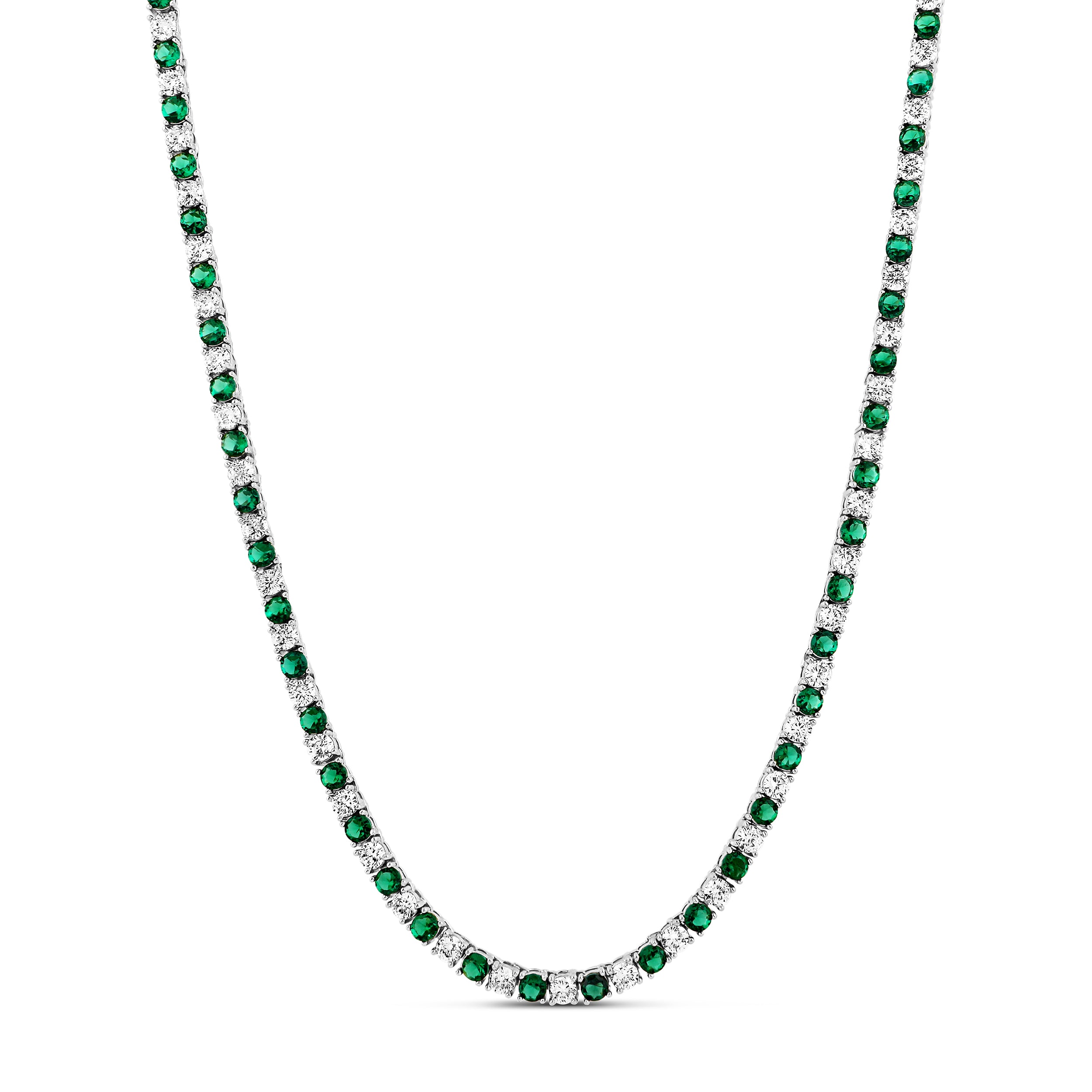 Alternating Color Tennis Necklace