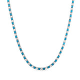Alternating Color Tennis Necklace