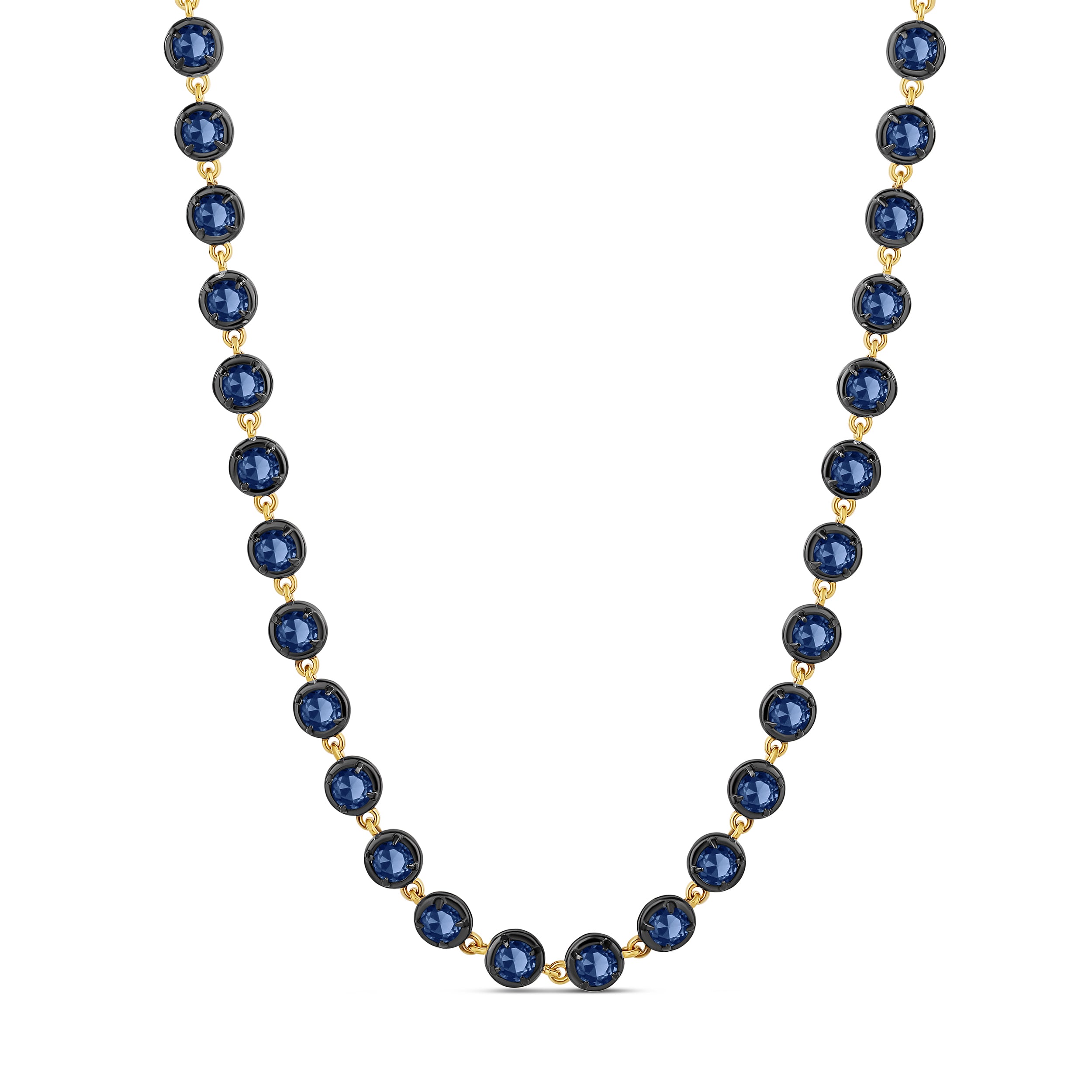 Round Victorian Style Tennis Necklace