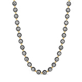 Round Victorian Style Tennis Necklace