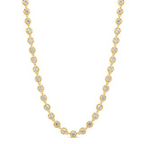Round Victorian Style Tennis Necklace